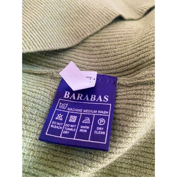 NWT Barabas Green Knit Turtleneck Men Sweater Sz L - Picture 4 of 11